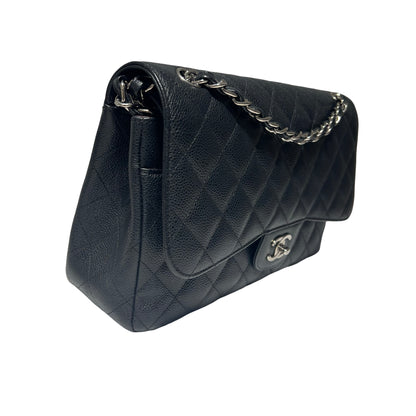 Caviar skin Jumbo  Classic Double Flap Chain Shoulder Bag [101566]