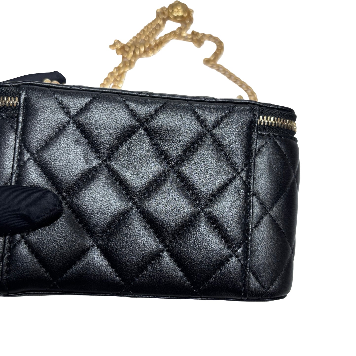 Chanel Vanity Chain Shoulder Bag Black GHW