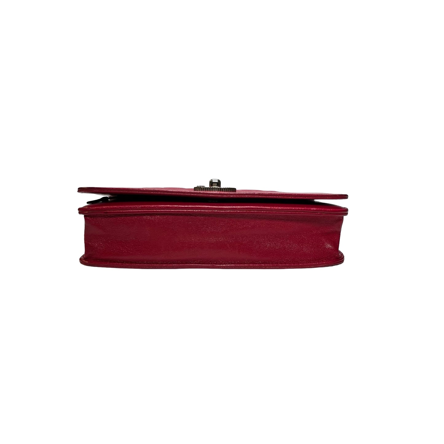 Used CHANEL Quilted Leather Wallet On Chain (WOC) Wallet on chain Red PHW