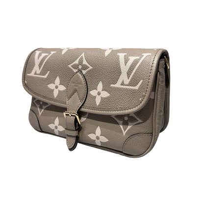 Used LOUIS VUITTON Diane Shoulder Bag Beige Grey GHW