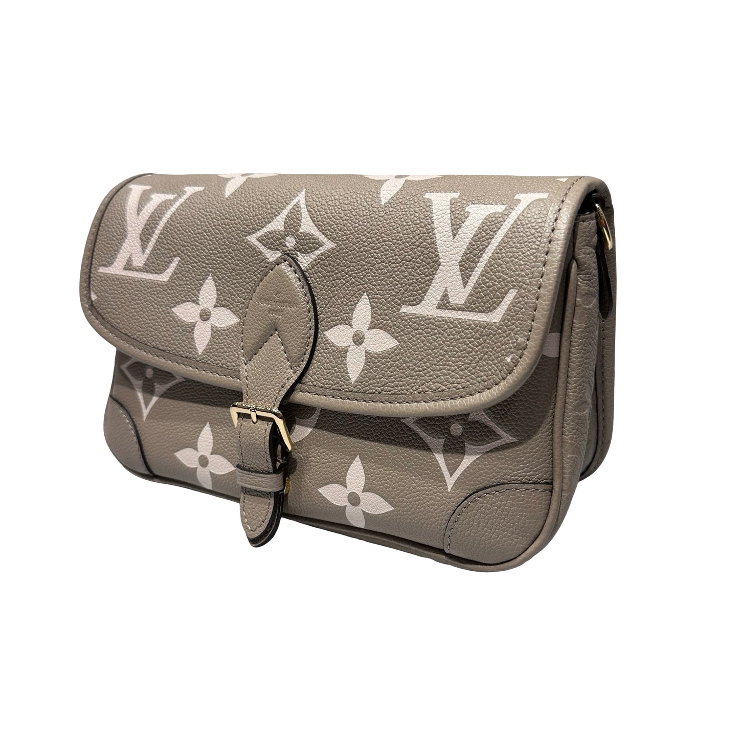 Used LOUIS VUITTON Diane Shoulder Bag Beige Grey GHW