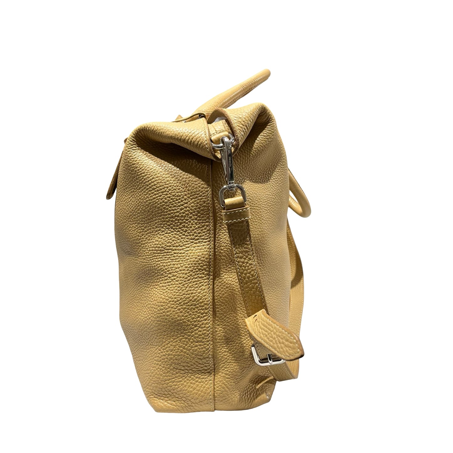 Used PRADA Tote Bag PHW Beige Blue