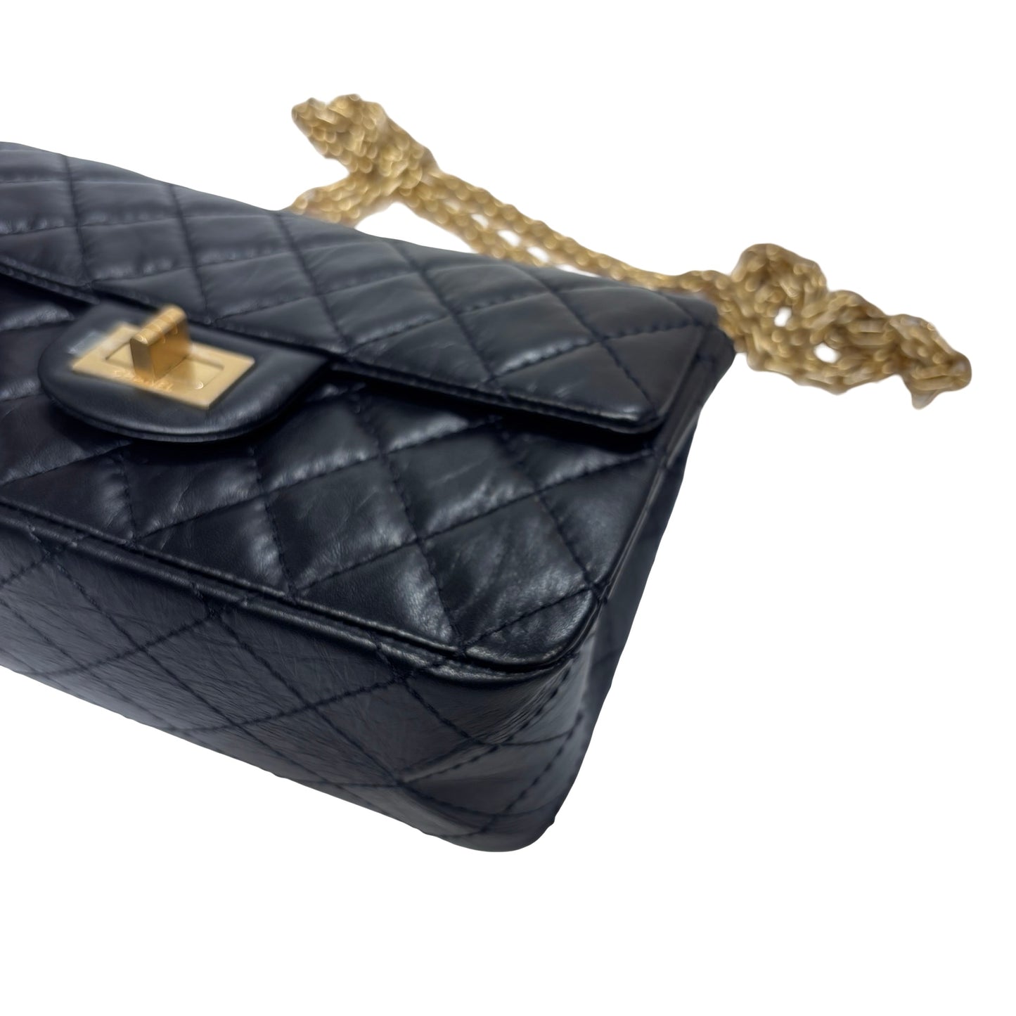 New Chanel Mini 2.55 Shoulder Bag Black GHW