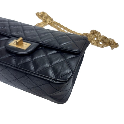 New Chanel Mini 2.55 Shoulder Bag Black GHW