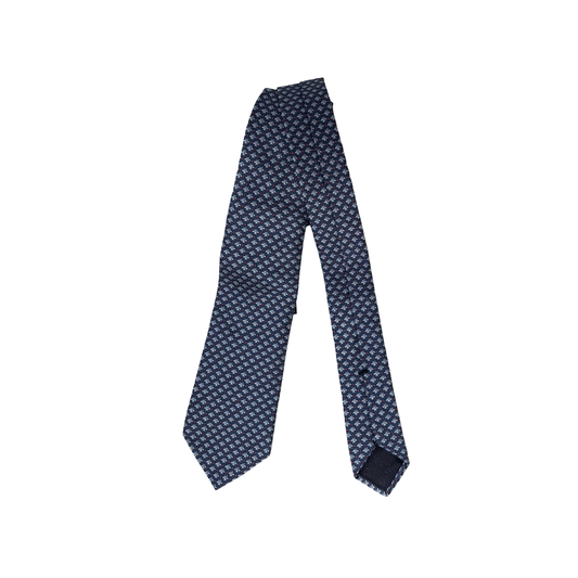 GUCCI BEE EMBROIDERY TIE BLUE [3000206]