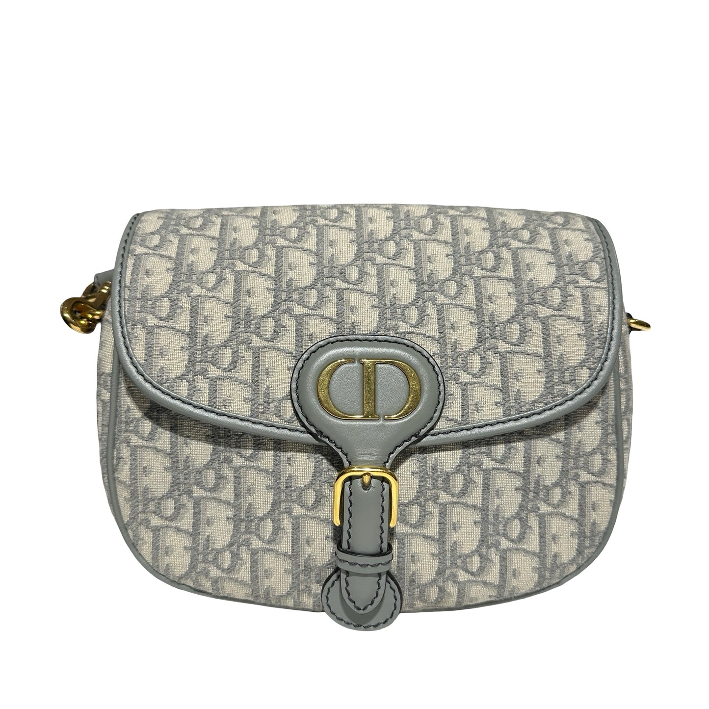 Used DIOR Grey White GHW Used Dior Bobby Cross Body Bag Gray GHW