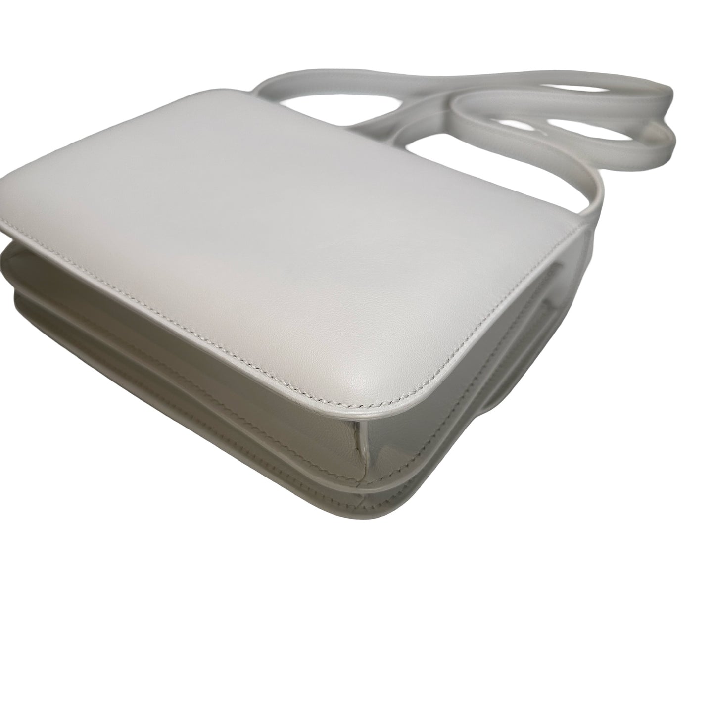 Used HERMES MINI CONSTANCE Shoulder Bag WHITE GHW