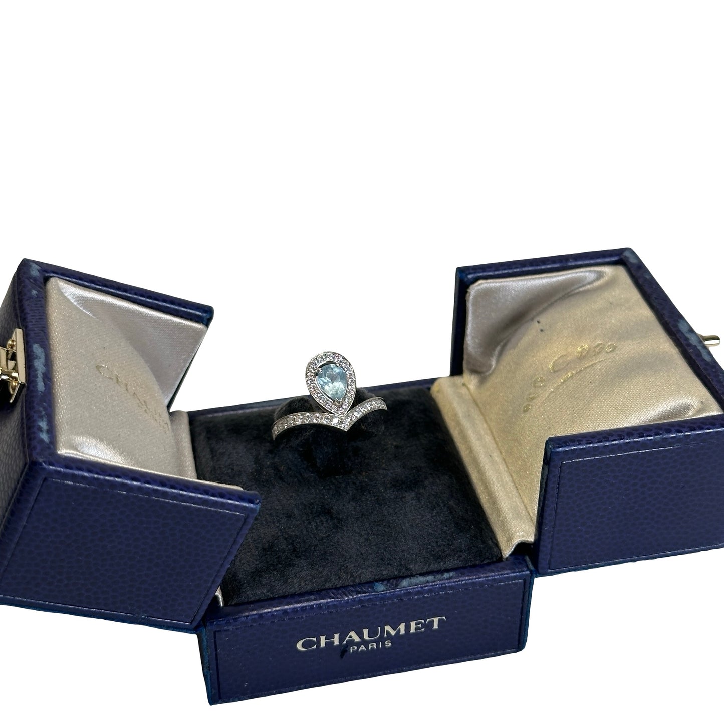 Used CHAUMET AU750 Ring Ring Silver Blue