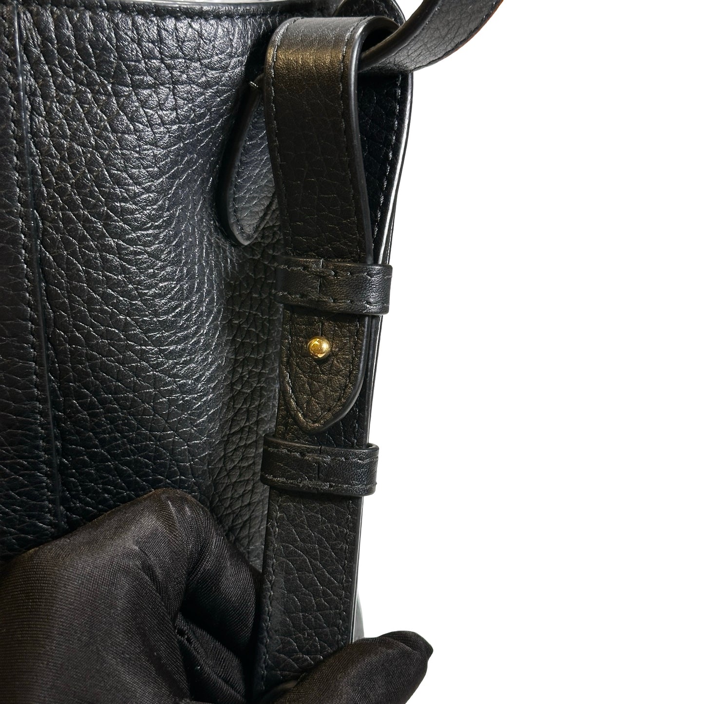 Used DIOR Grained Calfskin C'est Dior Bucket Bag Black GHW
