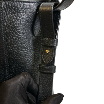 Used DIOR Grained Calfskin C'est Dior Bucket Bag Black GHW