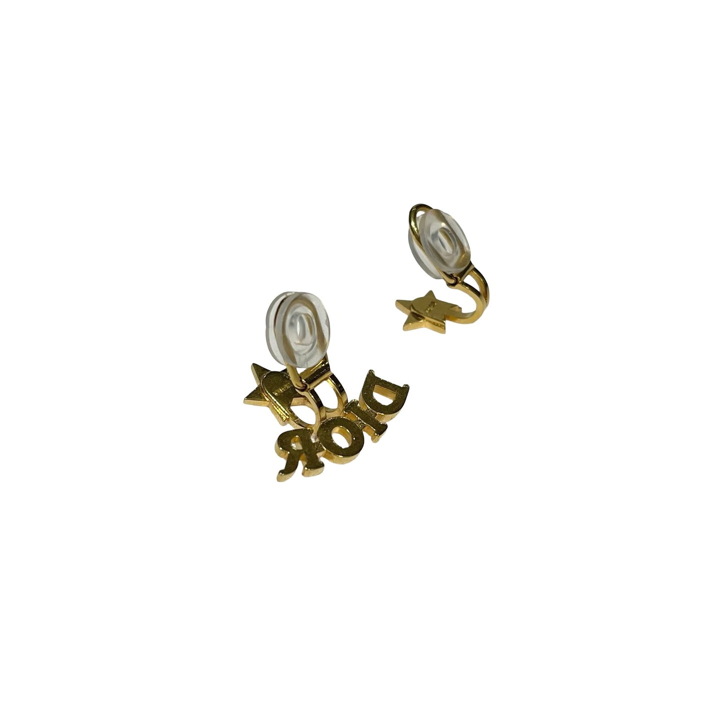 DIOR DIO(R)EVOLUTION GOLD CLIP-ON EARRINGS [3000640]