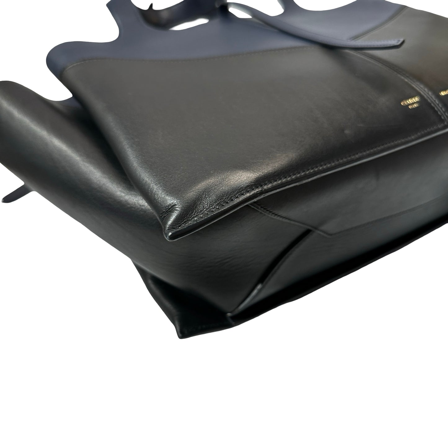 Used CÉLINE Shoulder Shoulder Bag Black Navy Blue