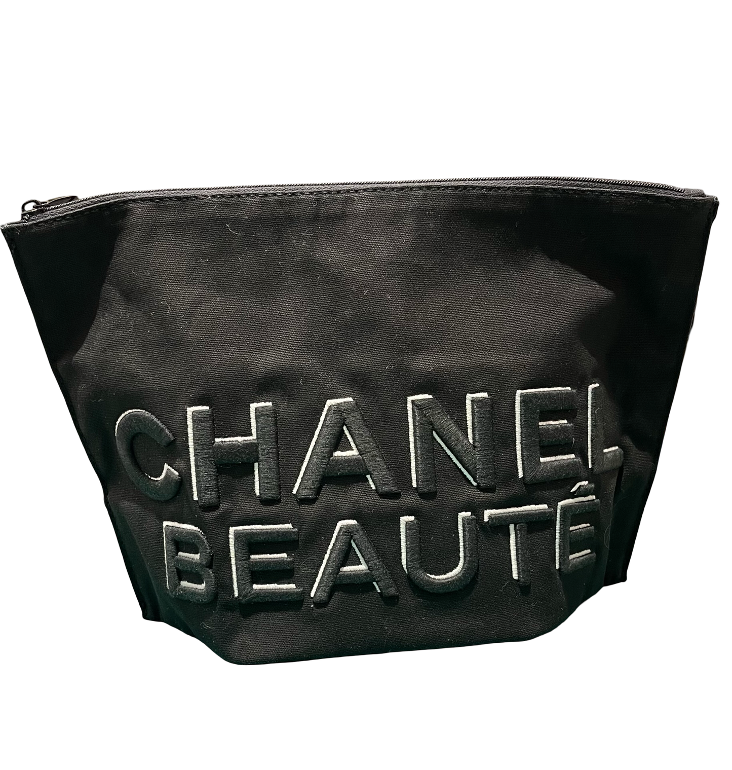 CHANEL BEAUTY POUCH BLACK COTTON [20004251]