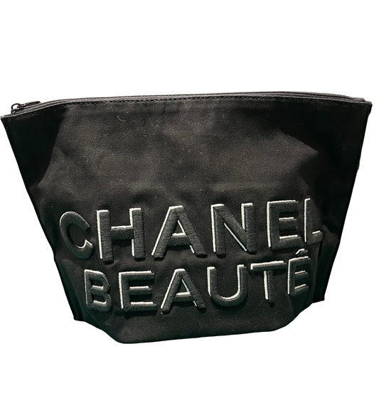 CHANEL BEAUTY POUCH BLACK COTTON [20004251]