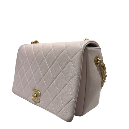 Used CHANEL Quilted Caviar 20B small fashion therapy flap bag Chain Shoulder Bag Light Purple