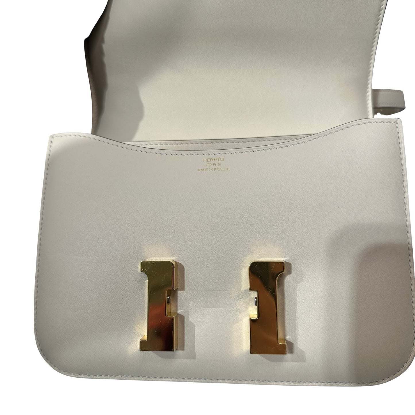 Used Hermès Epsom Leather Mini Constance Shoulder Bag GHW Nata