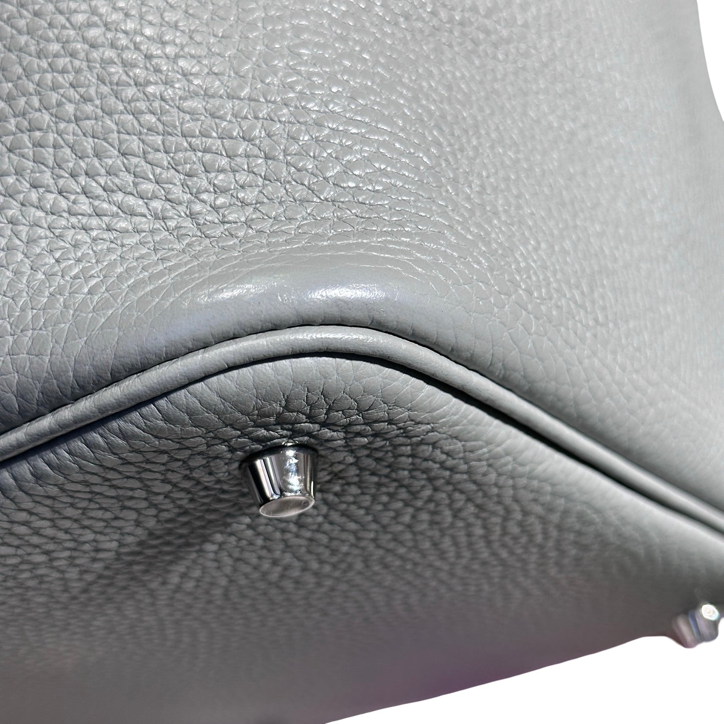 Used HERMÈS Picotin 22 Handbag Grey PHW