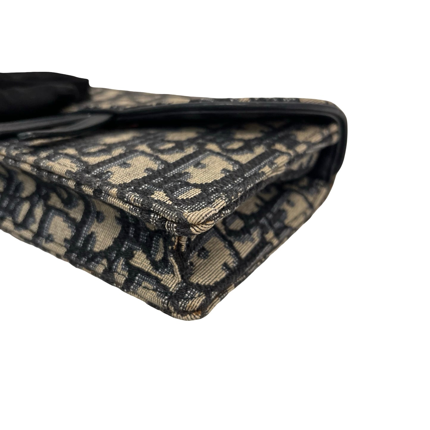 Used DIOR Belt bag Navy Beige GHW