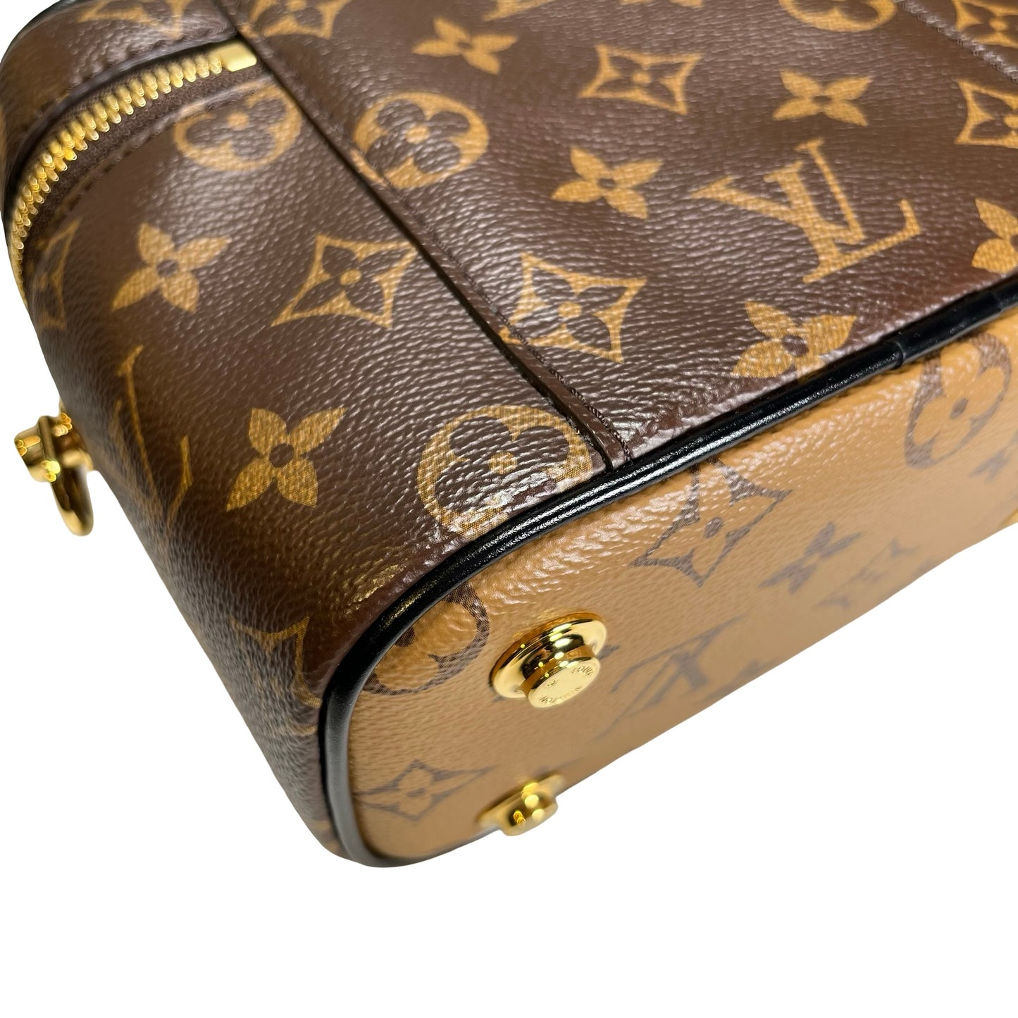 Used LOUIS VUITTON Monogram Reverse Monogram Canvas Vanity PM Monogram/Reverse Monogram Vanity case Brown Light Brown GHW