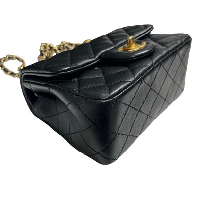 CHANEL MINI FLAP 17CM WITH GOLD BALL [3001177]