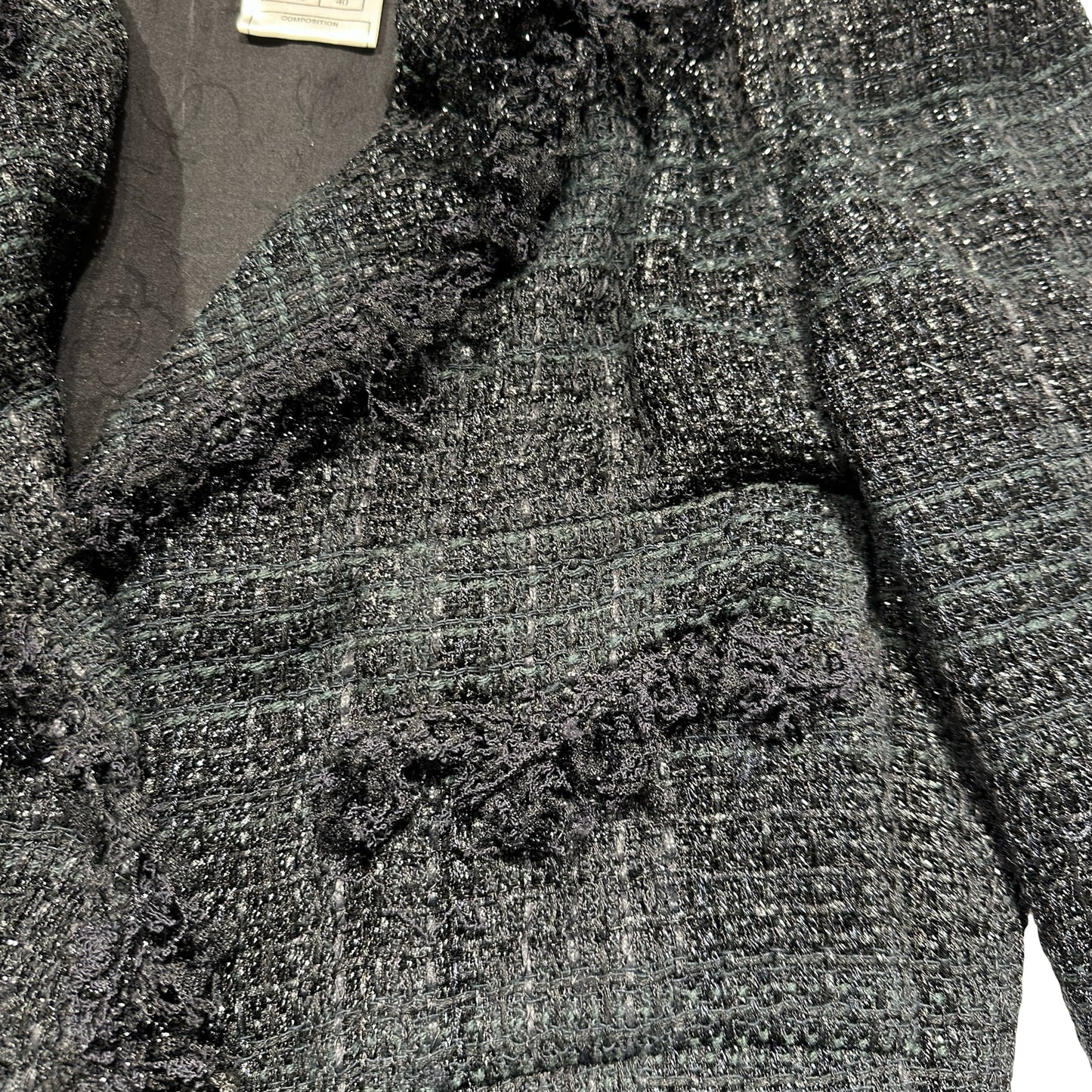 CHANEL BLACK TWEED JACKET [20002012]
