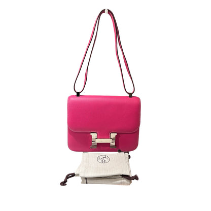 Used Hermès Constance 24 Shoulder Bag Pink PHW