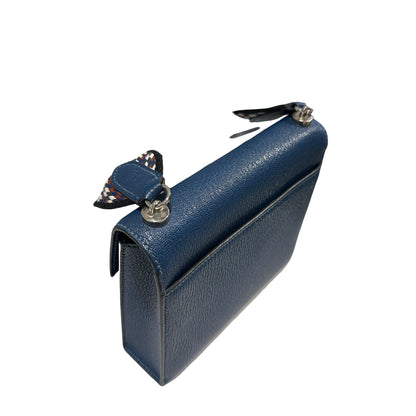 Used HERMES Chevre Mini Verrou Crossbody Bag 73 Bleu Salhir PHW