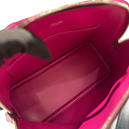 Used HERMES Chevre Mini Bolide Handbag L3 Rose Purple PHW
