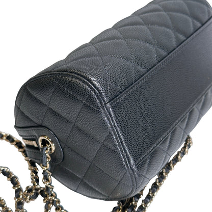Used CHANEL Caviar Quilted Quilted Barrel Bag Barrel Bag Black