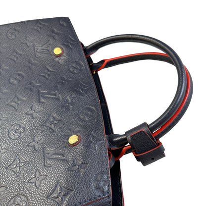 Used LOUIS VUITTON Monogram Empreinte Montaigne Handbag Black Red