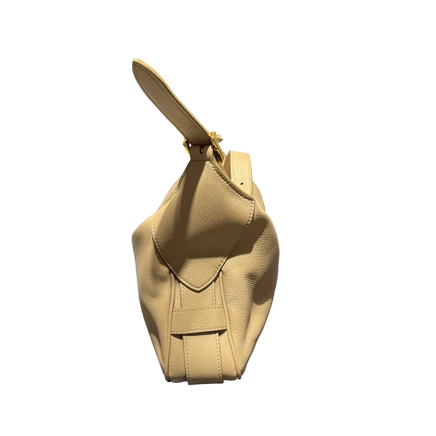 Used CÉLINE Romy Shoulder Bag Grey GHW