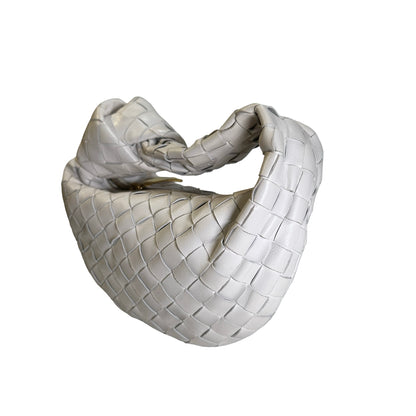 Used BOTTEGA VENETA Intrecciato Leather Jodie Handbag White GHW