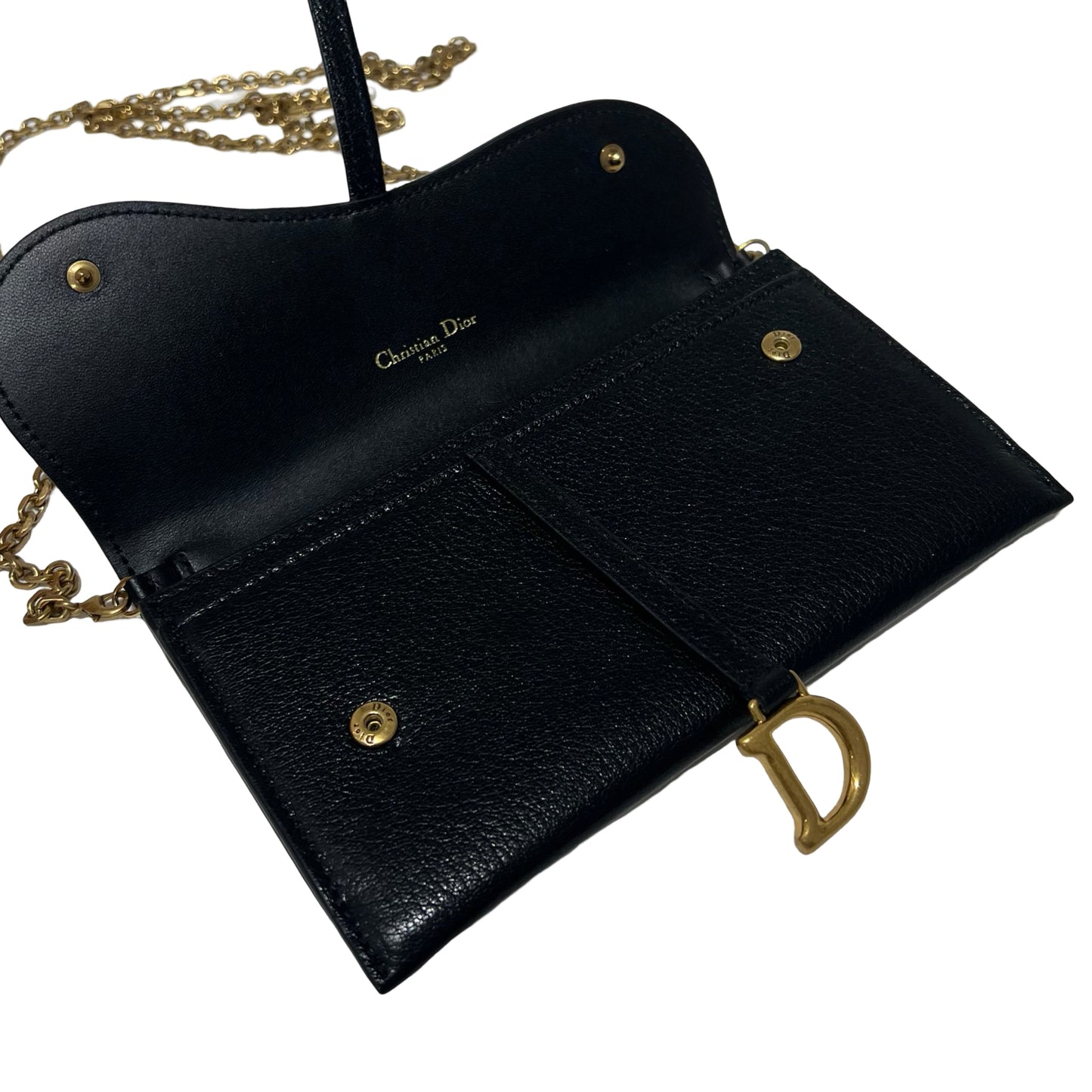 Calfskin SADDLE BAG  Chain Shoulder Bag [101393]