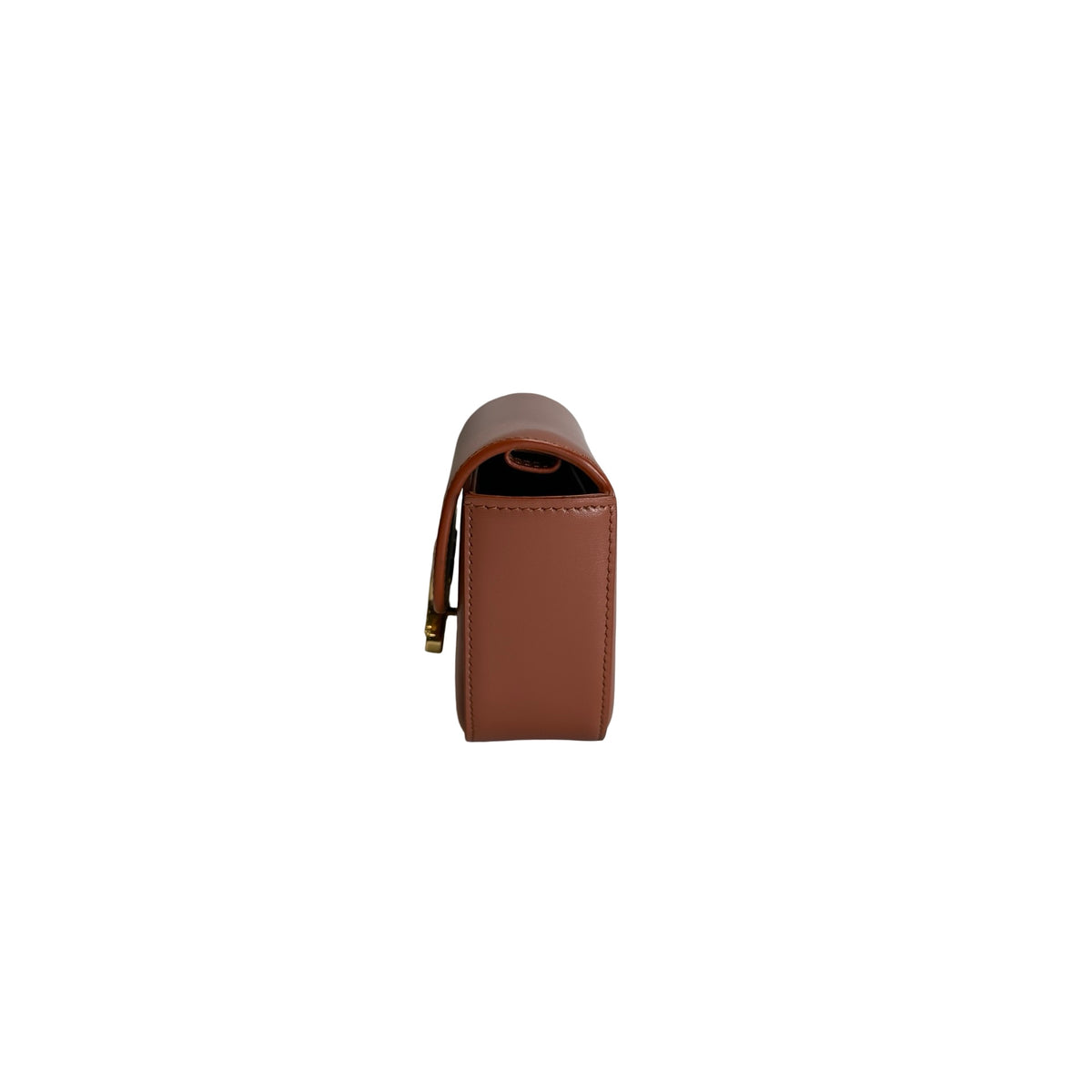 Used CELINE Leather Triomphe Teen Crossbody Bag Brown