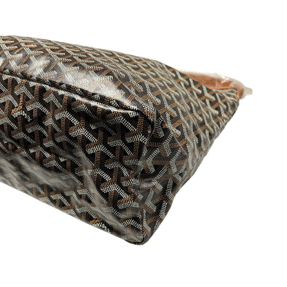 Unused Goyard Canvas Calfskin Leather Hobo Bag Brown PHW