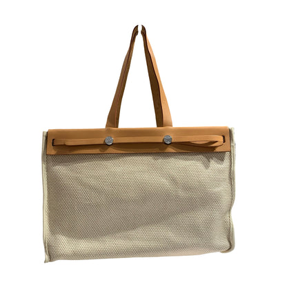 HERMES HERBAG CABAS MM TOILE HAND BAG [A04202]