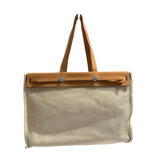 HERMES HERBAG CABAS MM TOILE HAND BAG [A04202]