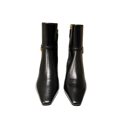 Unused FENDI BOOTS Shoes Black GHW