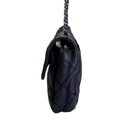 Used CHANEL Ultimate Stitch Flap Bag Wild Stitch Chain Shoulder Bag Navy PHW