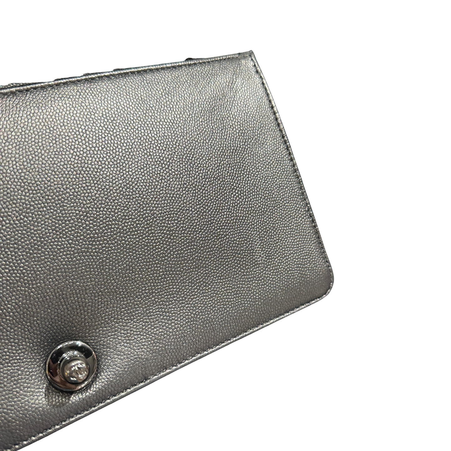 Used CHANEL Quilted Caviar Boy Chain Shoulder Bag Black