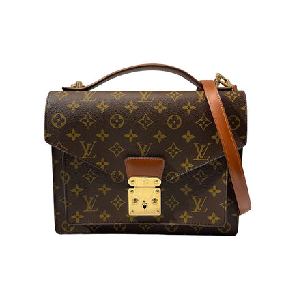 Used LOUIS VUITTON MONCEAU Cross Body Bag Brown GHW