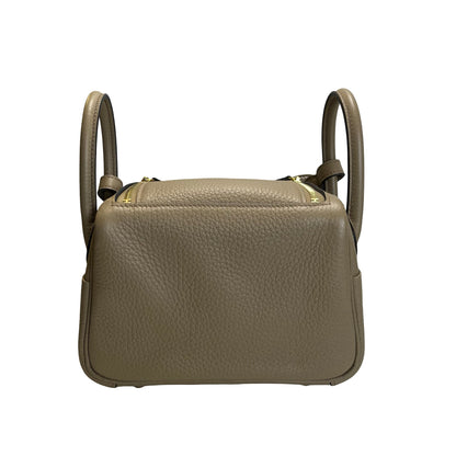 Brand New HERMES Clemence Lindy Handbag Etoupe