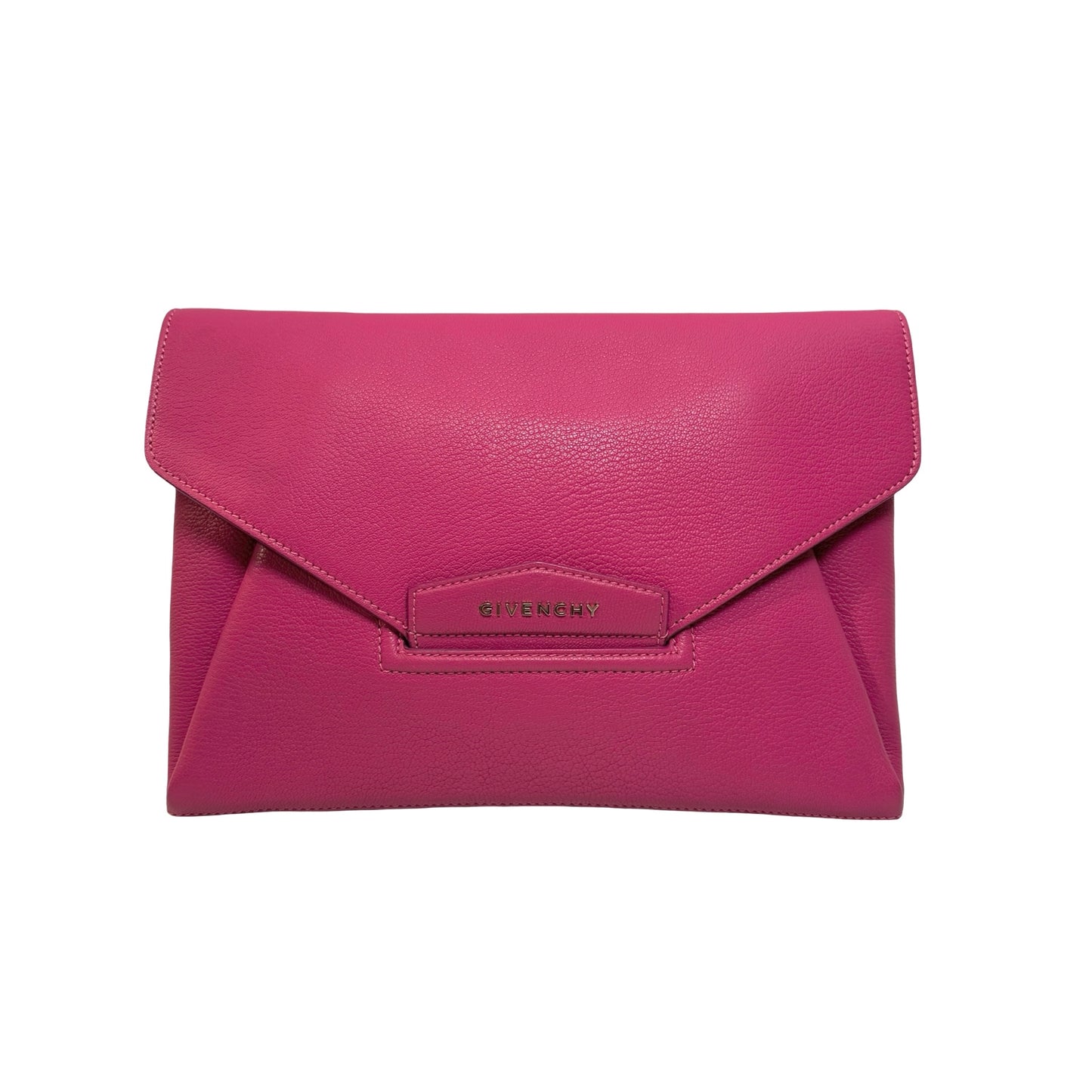 Used GIVENCHY Leather Antigona Envelope Pouch Pink
