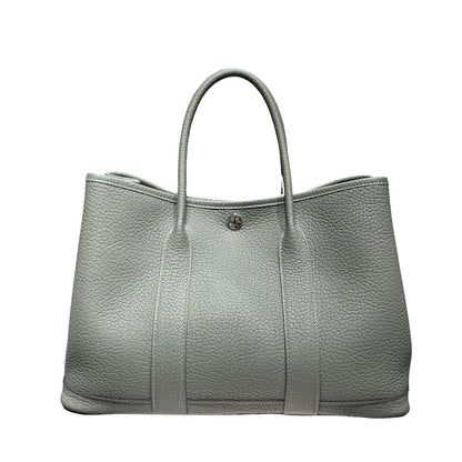 Used HERMÈS Leather GP 30 Basket Bag Grey