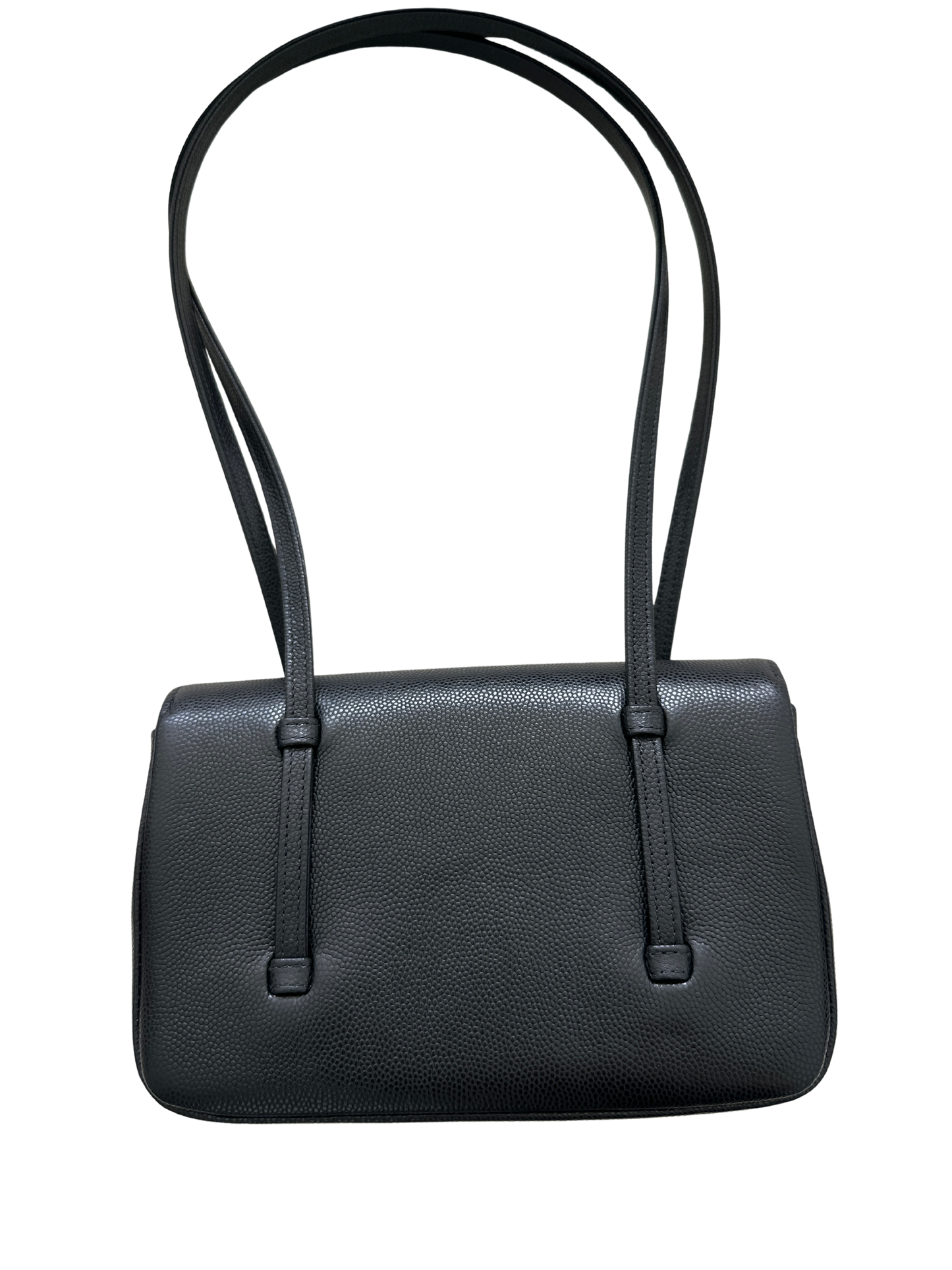 Brand New CHANEL Grained Calfskin Caviar Preppy Coco Mini Flap Bag Shoulder Bag Black