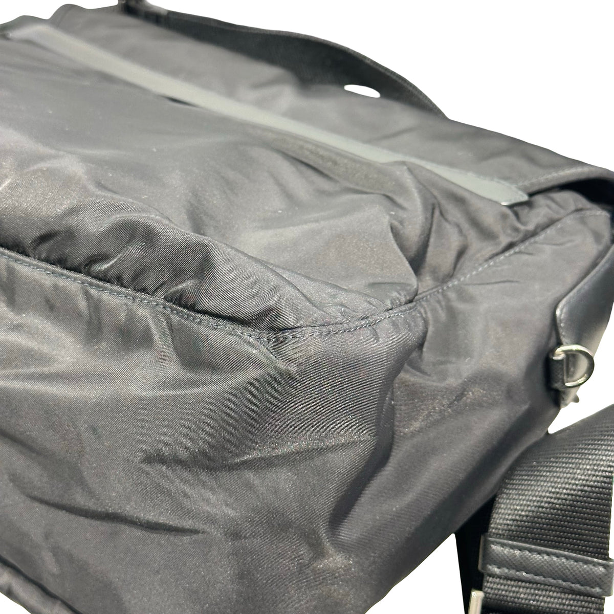 Used PRADA Nylon Nylon Messenger Bag Messenger Bag Black