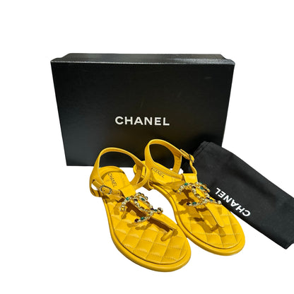 Unused Chanel Shoes Yellow