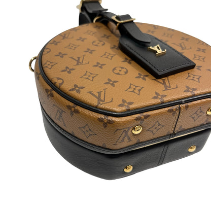 Used LOUIS VUITTON Monogram Canvas Petite Boite Box Bag GHW Black