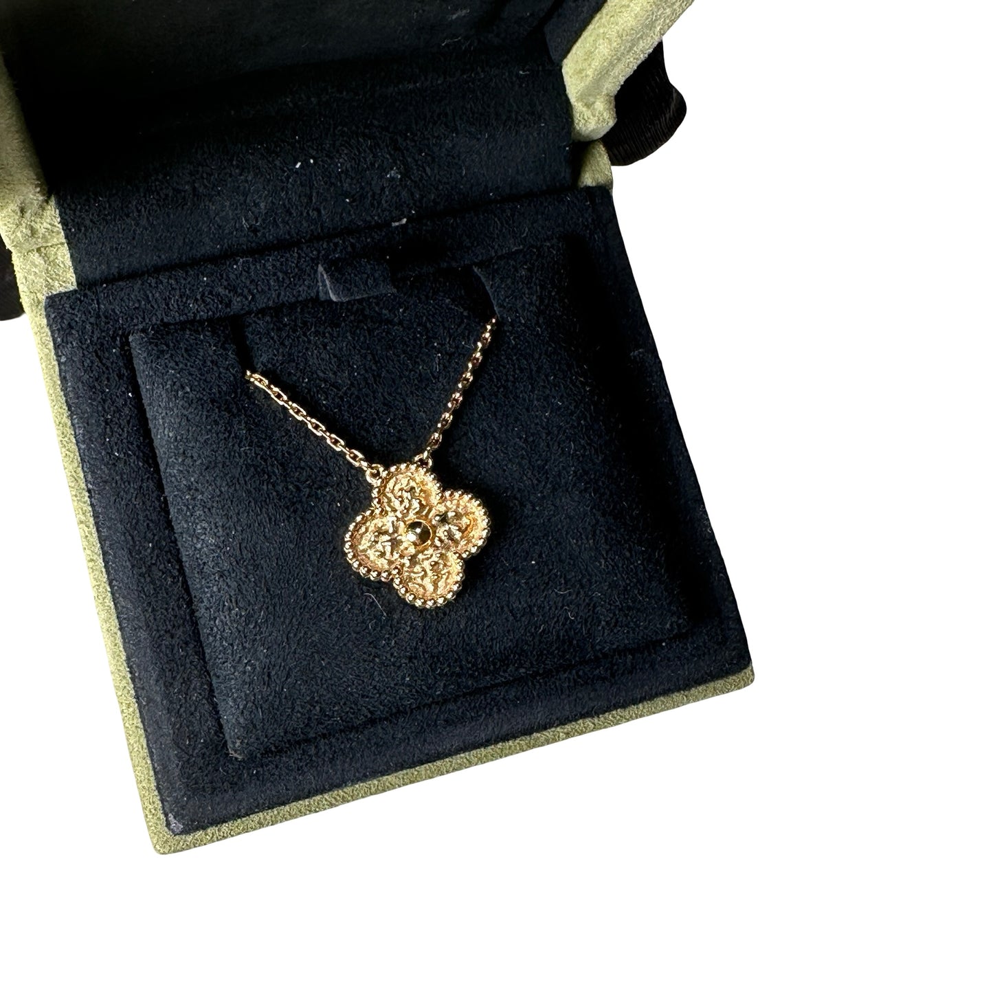 Used VAN CLEEF & ARPELS 18K Gold Alhambra Neeklace GHW