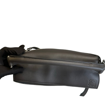 Used LOEWE Calfskin Puzzle Bag Small Shoulder Bag Black Orange Green